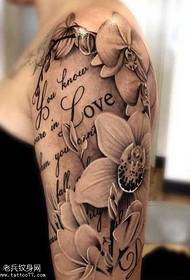 Arm flower, english tattoo, pattern