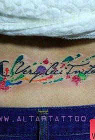 Skjønnhet midje mote brev tatovering design