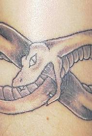Змија бесконечност симбол шема на тетоважа
