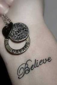 Kleine armen, zeer fris, Engels tattoo-patroon