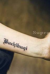 Arm osobnosť anglický tetovanie vzor