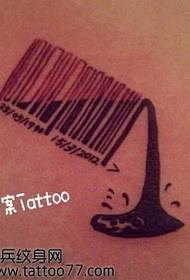 Popular alternative barcode tattoo pattern