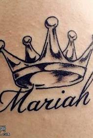 Аголна круна на англиски јазик за тетоважа