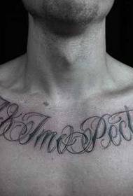Engleski uzorak tetovaža grudi