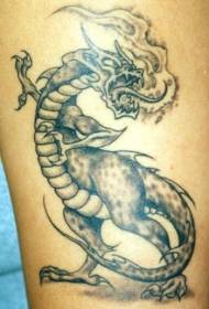 wingless fire dragon tattoo pattern