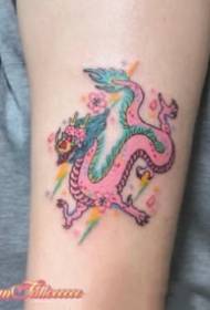 kreslený styl Sada návrhů draka tetování