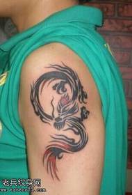 kar uralkodó sárkány totem tetoválás minta