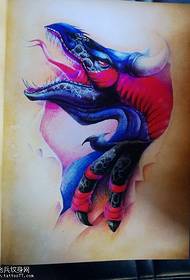 European and American color dragon tattoo pattern