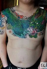 Classic series of green dragon tattoo
