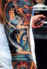 Dragon Totem Modèl Tattoo sou bra