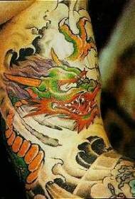 Kínai sárkány és Xiangyun tetoválás minta