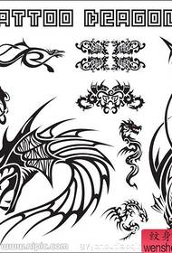 European Totem Dragon Tattoo Pattern