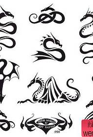 Draakoni tätoveeringu muster: Totem Dragon tattoo mustri pilt