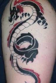 bracciu bello dragone totem mudellu di tatuaggi