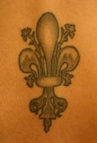 krásný lily medailon symbol tetování vzor