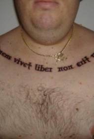 Uzorak za tetovažu latino ogrlice s muškim vratom