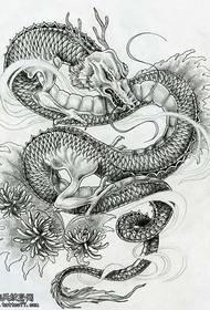 Sumbanan nga Manuscript Super Atmosphere Dragon Tattoo Pattern