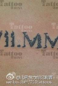vynikající trend dopis tetování vzor