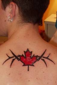 men behind Canada symbol tribal tattoo