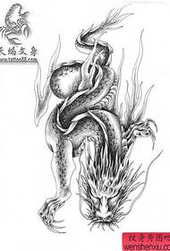 igboya domineering dragoni afọwọkọ tatuu