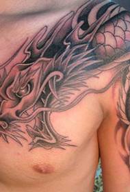 super personality of the shoulder dragon tattoo