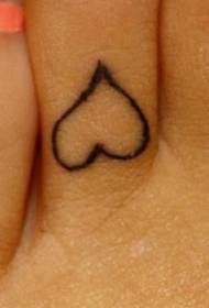 foot simple love symbol tattoo picture