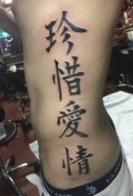 Gwoup trè pèsonèl nan foto tatoo karaktè Chinwa