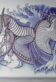 Patró de manuscrit del tatuatge de drac