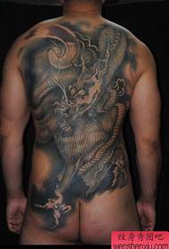 αρσενικό πίσω δημοφιλή αυταρχική πλήρη πλάτη σχέδιο τατουάζ δράκο