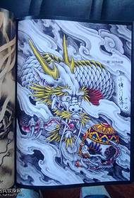 Modela Tattoo Dragon Dragon White