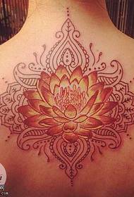 back Sanskrit tattoo pattern