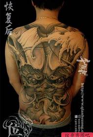male back super handsome cool full back faucet tattoo pattern