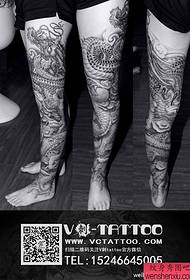 beauty legs super handsome flower legs stone dragon tattoo pattern 148898-arm a cool classic European and American dragon cross tattoo pattern