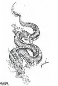 stilig snygg dragon tatuering mönster