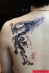 ombro popular tinta clássica pintura dragão tatuagem padrão