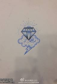 Handritamynstur Diamond Letter Tattoo