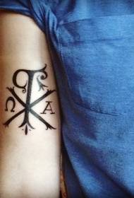 Arm Christ Letter Special Symbol Black Tattoo Pattern