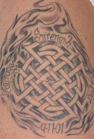 рамена црна Сиви квадратни симбол Пригодна тетоважа