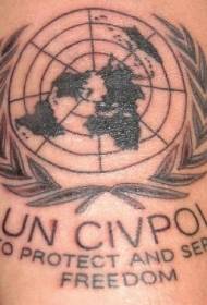 Wzór tatuażu czarny symbol policji Totem