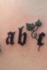 Latīņu valodas Ordo Ab Chaos Ivy tetovējums