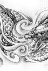 inirerekomenda ang isang malakas na pattern ng buong dragon dragon tattoo