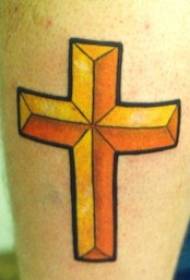 golden cross tattoo pattern