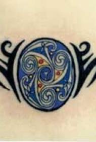 Mysterious Celtic symbol with totem tattoo pattern