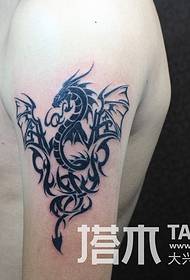 arms European and American dragon totem tattoo