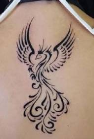 9 tatovering av tatoveringsmønster med svart svart phoenix totem