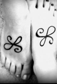 σύμβολο τατουάζ που ταιριάζουν στο πόδι 148000 - καφέ ώμο Ιρλανδέζικο σύμβολο τατουάζ σύμβολο φιλίας