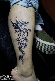 leg classic totem dragon tattoo pattern