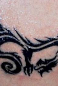 Tribal Totem Dragon Tattoo Pattern