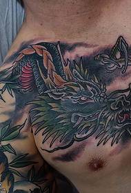 shoulder classic dragon totem Tattoo pattern