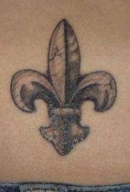 abdomen gray stone carving wind tail symbol tattoo pattern